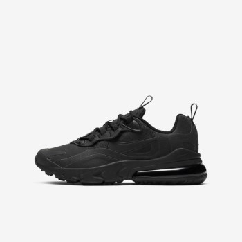 Nike Air Max 270 React - Nagyobb Gyerek Utcai Cipő - Fekete/Fekete/Fekete